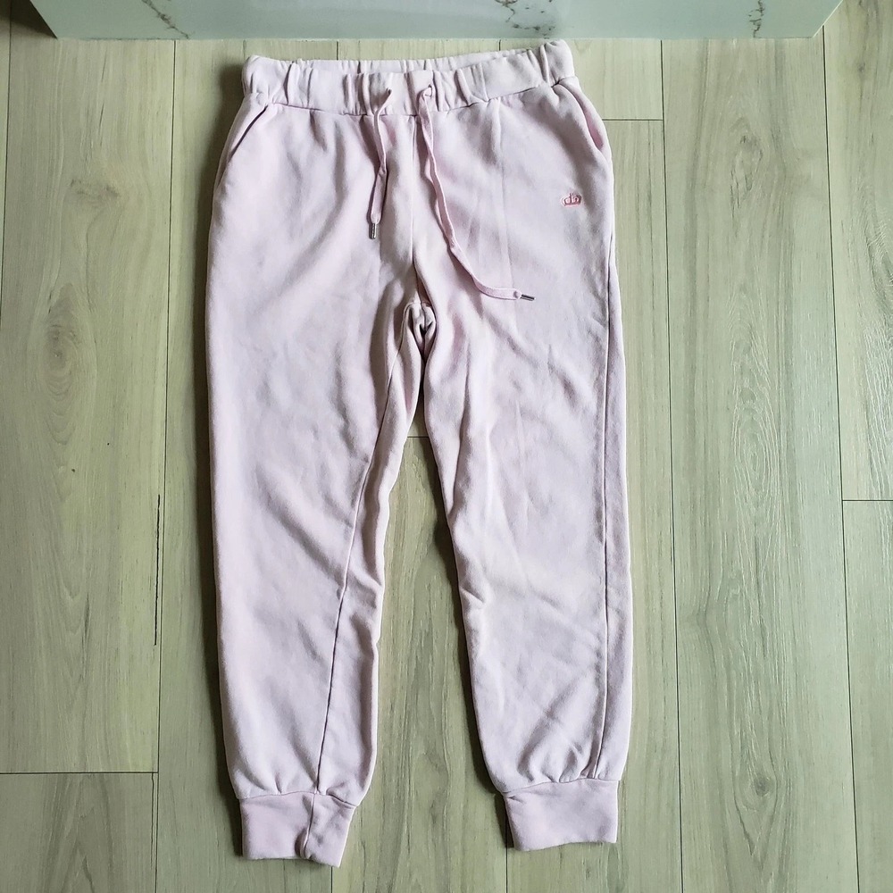 Juicy By Juicy Couture Sweatpants Womens M Pink French Terry Jogger Pants